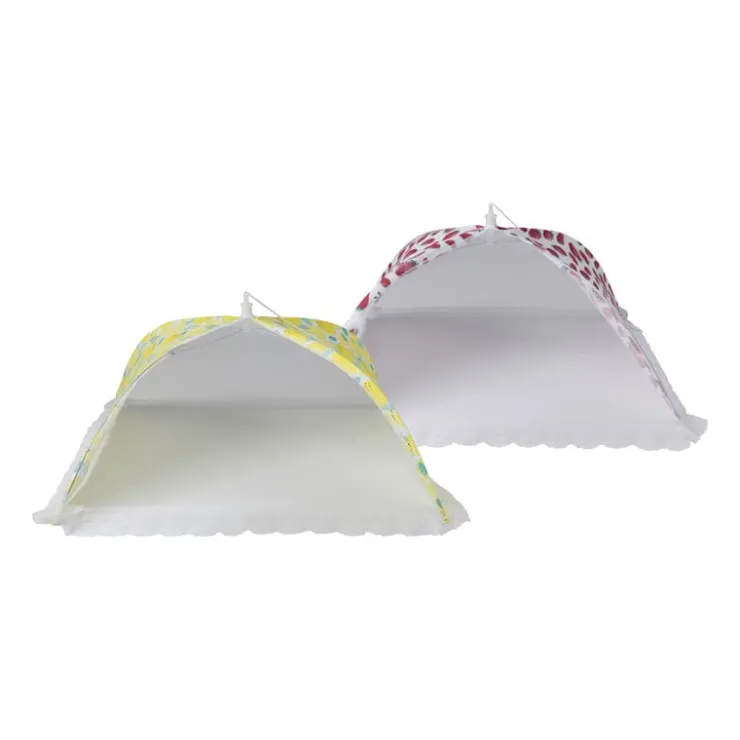 Xenos Foodcover citroen - geel/wit - 45x45 cm- Foodcovers|Buitenservies