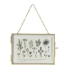Xenos Fotolijst aan ketting liggend - goudkleurig - 15x10 cm- Fotolijsten