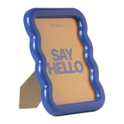 Xenos Fotolijst golf - blauw - 13x18 cm- Fotolijsten