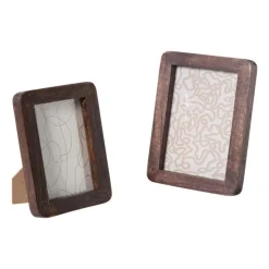 Xenos Fotolijst hout klein - bruin - 10x15 cm- Fotolijsten