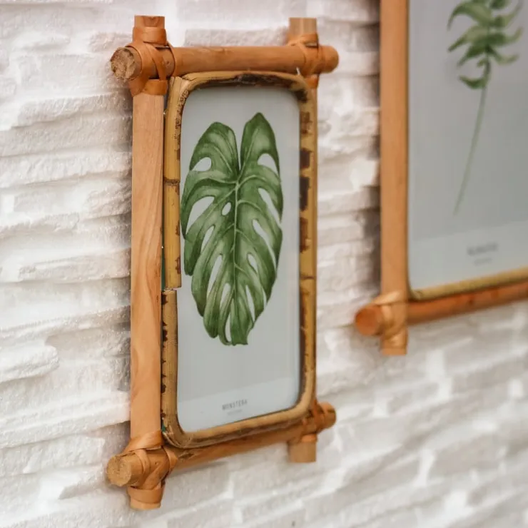 Xenos Fotolijst met rotan frame - 13x18 cm- Fotolijsten