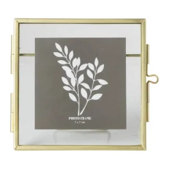 Xenos Fotolijst mini - goudkleurig - 10x10 cm- Fotolijsten