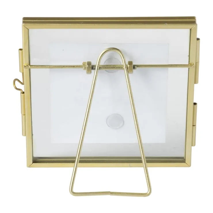 Xenos Fotolijst mini - goudkleurig - 10x10 cm- Fotolijsten