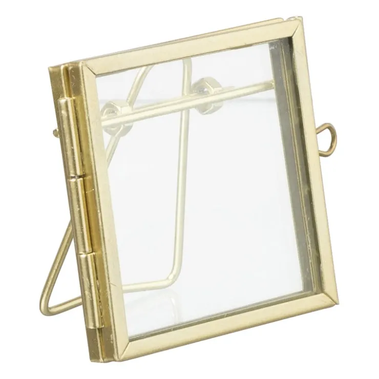 Xenos Fotolijst mini - goudkleurig - 6x6 cm- Fotolijsten