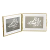 Xenos Fotolijst tweeluik - goudkleurig - 15x20x2 cm- Fotolijsten