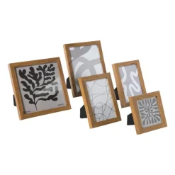 Xenos Fotolijstjes - hout - set van 5- Fotolijsten