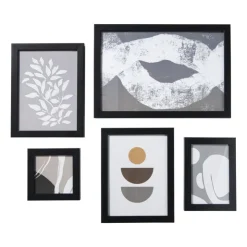 Xenos Fotolijstjes - zwart - set van 5- Fotolijsten