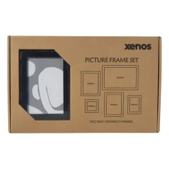 Xenos Fotolijstjes - zwart - set van 5- Fotolijsten