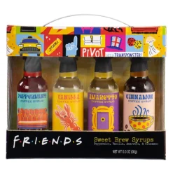 Xenos Friends koffie siropen set - multikleur - set van 4- Koffie|Koffie Accessoires