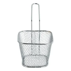 Xenos Frituurmandje - zilver - 10.5x8.5x6.5 cm- Keukengerei