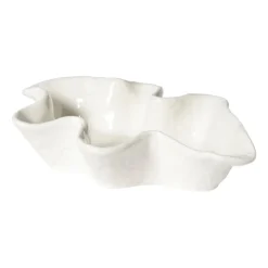 Xenos Fruitschaal Cora - wit -4.3x22.3x15 cm- Schalen