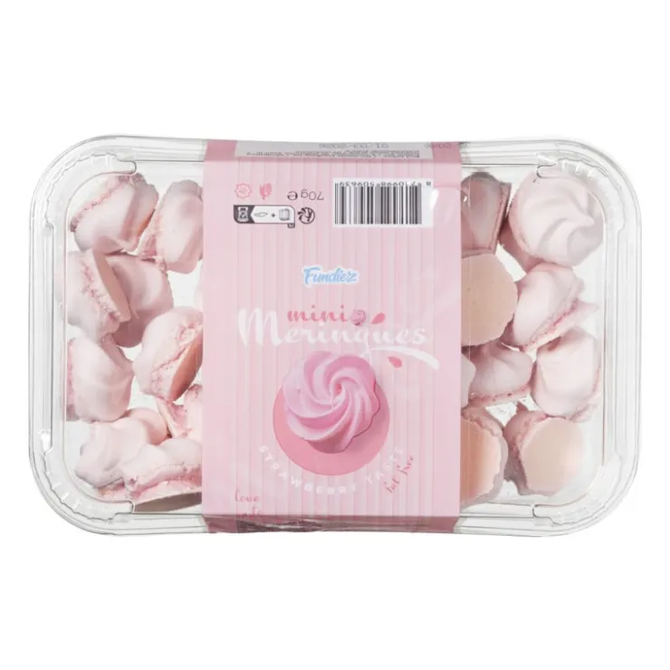 Xenos Fundiez mini meringues aardbei - 70 gram- Taartdecoratie|Snoep