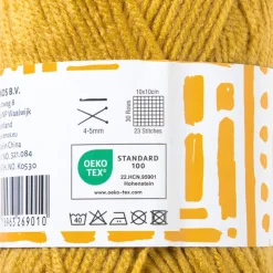 Xenos Garen acryl - geel - 100 gram - 240 meter- Garen