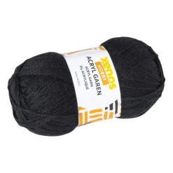 Xenos Garen acryl - zwart - 100 gram - 240 meter- Garen