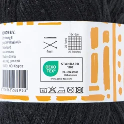 Xenos Garen acryl - zwart - 100 gram - 240 meter- Garen