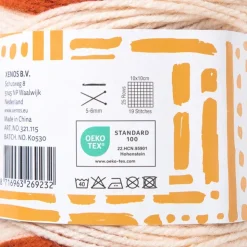 Xenos Garen cakemix - oranje - 100 gram - 160 meter- Garen