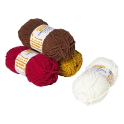 Xenos Garen chenille - rood - 100 gram - 60 meter- Garen