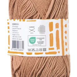 Xenos Garen katoen - lichtbruin - 50 gram - 125 meter- Garen