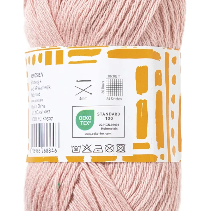 Xenos Garen katoen - lichtroze - 50 gram - 125 meter- Garen