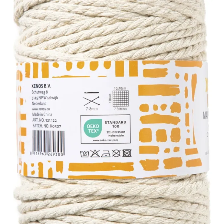 Xenos Garen macramé - bruin - 500 gram - 100 meter- Garen