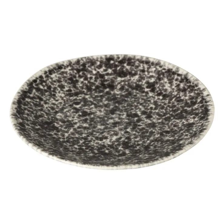 Xenos Gebaksbordje Roots - zwart/wit - ø18x2.2 cm- Borden