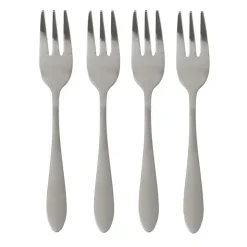 Xenos Gebaksvorkjes zilver - set van 4- Vorken