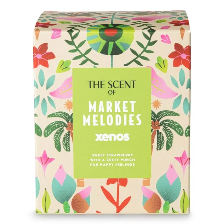 Xenos Geurkaars Market Melodies - ø9.5x7.9 cm- Geurstokjes|Geurkaarsen