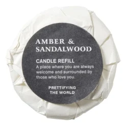 Xenos Geurkaars met refill - amber & sandalwood- Geurkaarsen|Geurkaarsen