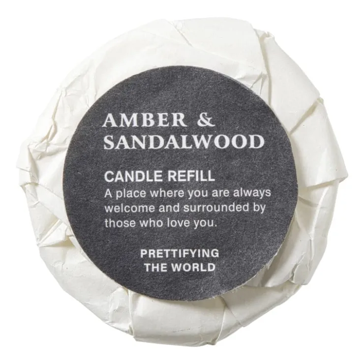 Xenos Geurkaars met refill - amber & sandalwood- Geurkaarsen|Geurkaarsen