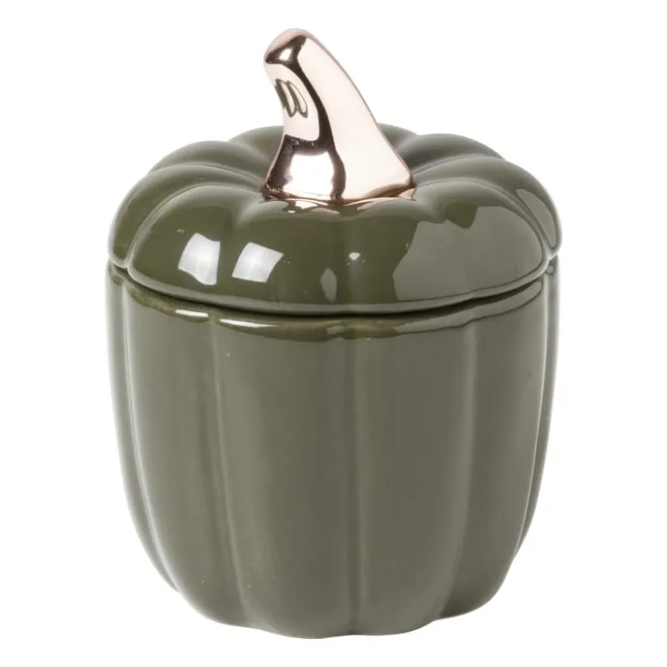 Xenos Geurkaars pompoen - groen - ø10x12 cm- Geurkaarsen|Geurkaarsen