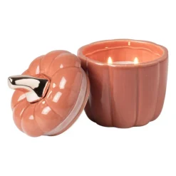 Xenos Geurkaars pompoen - roze - ø10x12 cm- Geurkaarsen|Geurkaarsen
