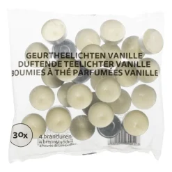 Xenos Geurtheelichten - vanille - set van 30- Geurkaarsen|Geurkaarsen