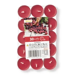 Coolmax Geurwaxinelichten - cranberry - set van 30- Geurkaarsen|Geurkaarsen