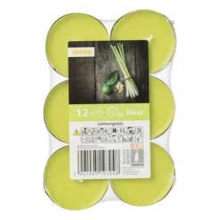 Coolmax Geurwaxinelichten - lemongras - set van 12- Geurkaarsen|Geurkaarsen