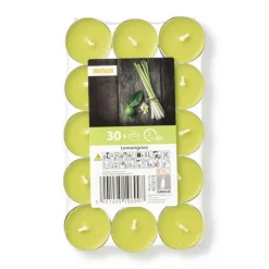 Coolmax Geurwaxinelichten - lemongras - set van 30- Geurkaarsen|Geurkaarsen
