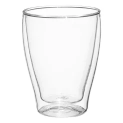 Xenos Glas dubbelwandig taps - groot - 350 ml- Koffieglazen|Theeglazen
