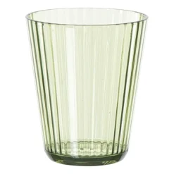 Xenos Glas streep - groen - 300 ml- Waterglazen