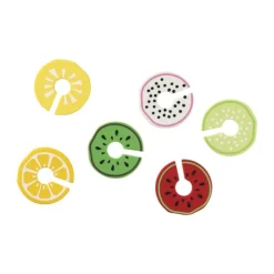 Xenos Glasmarkers fruit - set van 6- Keukengerei