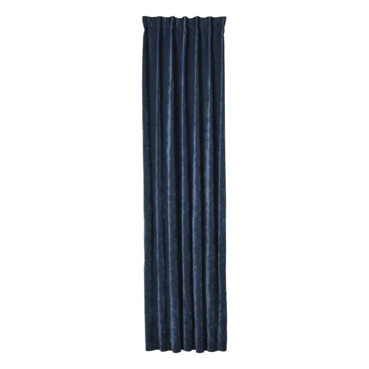 Xenos Gordijn chenille - blauw - 140x250 cm- Rolgordijnen