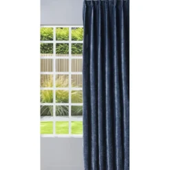 Xenos Gordijn chenille - blauw - 140x250 cm- Rolgordijnen