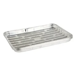 Xenos Grillschalen zilver - set van 4 - 34x23x4 cm- Wegwerpservies|Barbecue