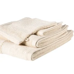 Xenos Handdoek - beige - 50x100 cm- Badkamer Accessoires|Badtextiel