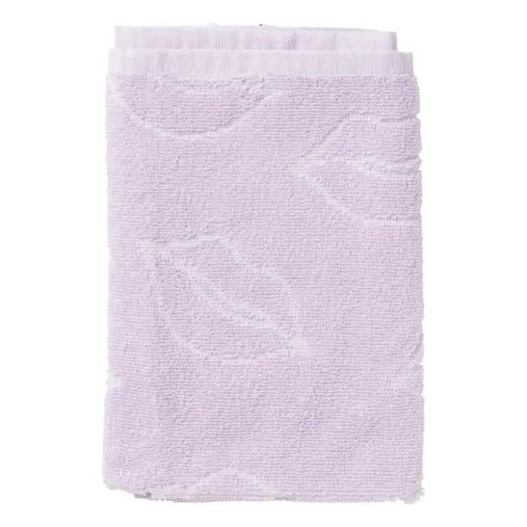 Xenos Handdoek lippen - lila/wit - 50x50 cm- Thee- En Keukendoeken