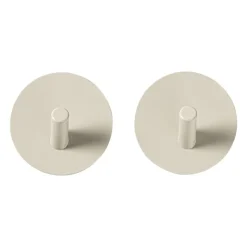 Xenos Handdoekhaken - beige - set van 2- Badkamer Accessoires