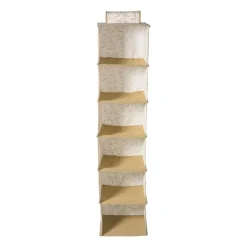 Xenos Hang organiser leafs met 6 vakken - bruin/beige - 125x30x30 cm- Opbergsystemen