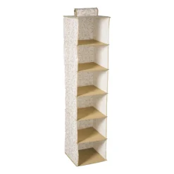 Xenos Hang organiser leafs met 6 vakken - bruin/beige - 125x30x30 cm- Opbergsystemen