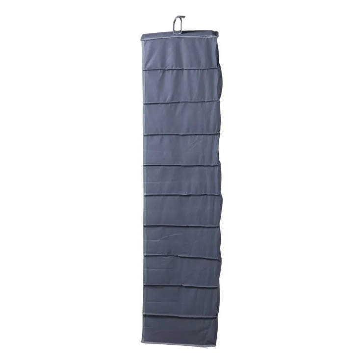 Xenos Hang organiser met 10 vakken - grijs - 154x34x6 cm- Opbergsystemen