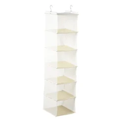 Xenos Hang organiser met 6 vakken - wit - 125x30x30 cm- Opbergsystemen|Schoenenrek