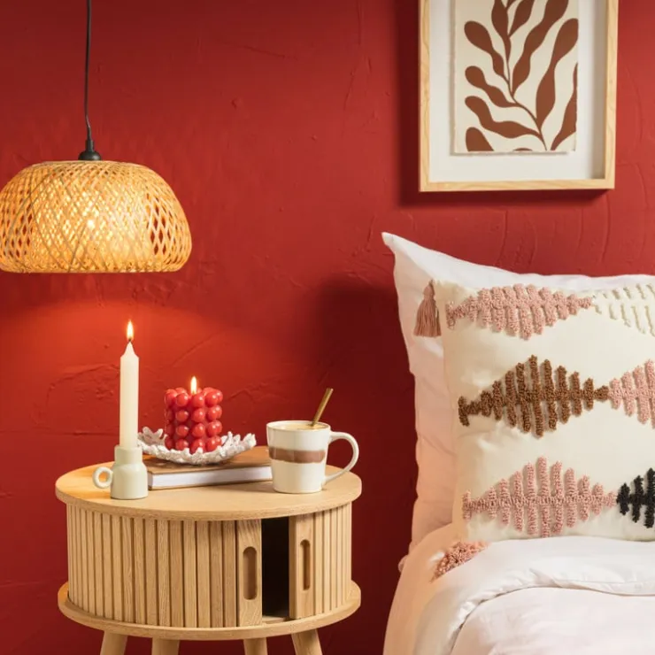 Xenos Hanglamp gevlochten - naturel - ø38x20 cm- Hanglampen