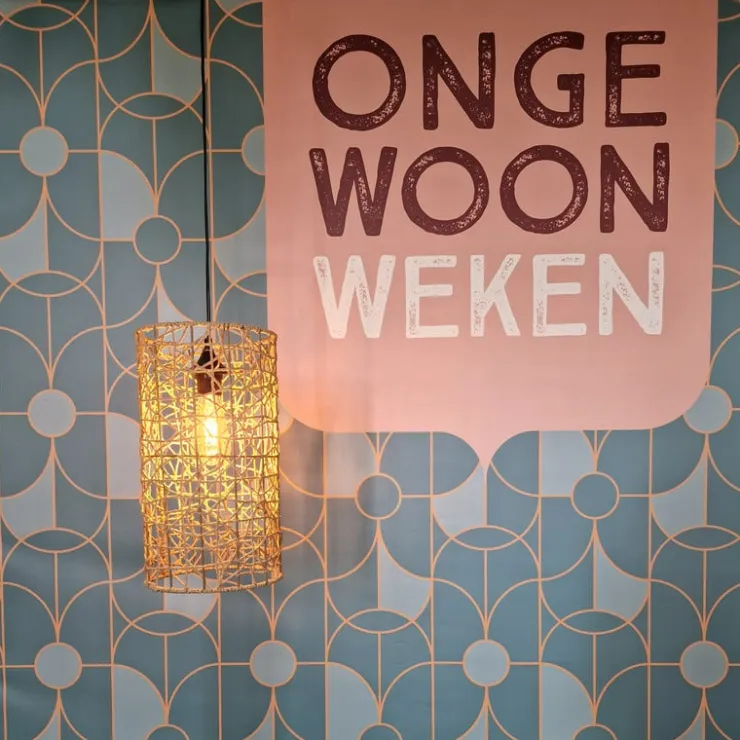 Xenos Hanglamp geweven cilinder ⌀22x40 cm- Hanglampen